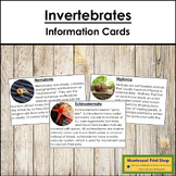 Invertebrates (8 Classes) - Information Cards