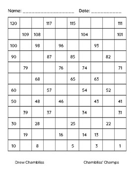 Inverted 120 Chart by Drew Chambliss Teaching | TPT