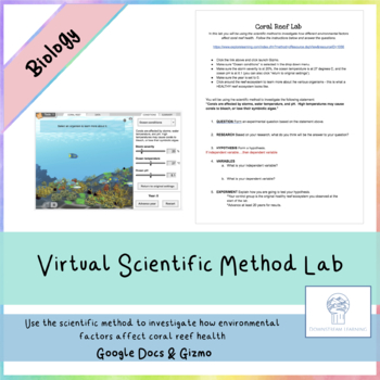 Preview of Investigate Coral Reefs Using the Scientific Method: GIZMO Activity