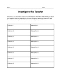 Investigate the teacher