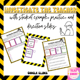 Investigate your Teacher - Back to School Activity - MS Fi
