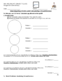 Investigating Circles and Circumference Quiz- Math Makes S