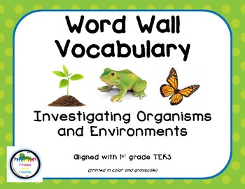 Preview of Investigating Organisms and Environments - Word Wall