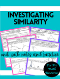 Investigating Similarity Unit with notes and practice