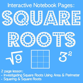 Preview of Investigating Square Roots & Squaring Lesson & Interactive Notebook Pages