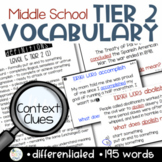 Tier 2 Vocabulary for Middle School using Context Clues