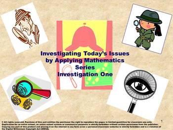 Preview of Investigating Today's Issues by Applying Math Series: Book One