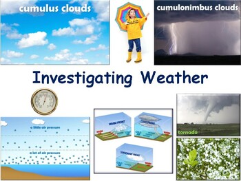 Preview of Investigating Weather Lesson - classroom unit, study guide, exam prep 2023-2024