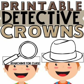 Preview of Investigators Craft for Preschool | Mystery Unit Activities Kindergarten Crowns