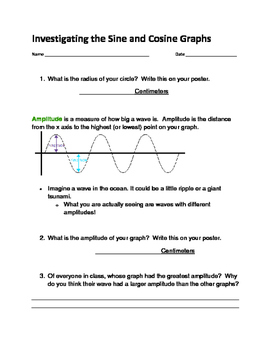 Preview of Investigation of Sine and Cosine (Questions Sheet)