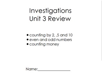 Preview of Investigations Unit 3 Digital Review