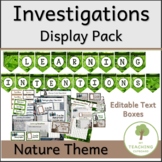 Investigations and Learning Intentions EDITABLE Display Pa