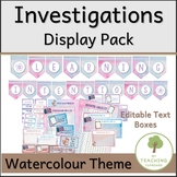 Investigations and Learning Intentions EDITABLE Display Pa