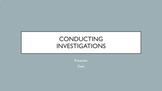 Investigations of Title IX or Behavior Incidents: Training