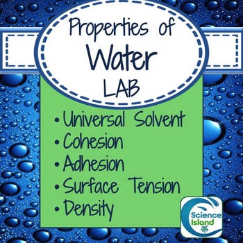 Preview of Lab: Unique Properties of Water - Cohesion, Adhesion & More!