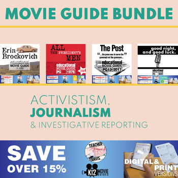 Preview of Investigative Reporting | Activism | Journalism | Movie Guide Bundle | SAVE 15%