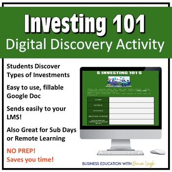 Preview of Investing 101 - An Investment Discovery Digital Activity/Lesson