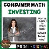 Investing  - Consumer Math Unit (Notes, Activities, Quiz, 