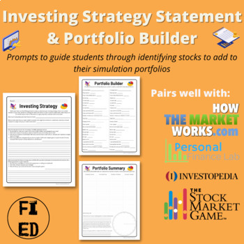 Preview of Investing Strategy and Portfolio Builder | Stock Market Simulation Activity