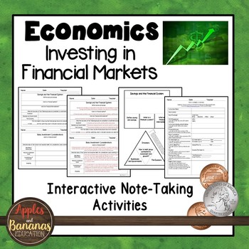 Preview of Investing in Financial Markets - Interactive Note-taking Activities