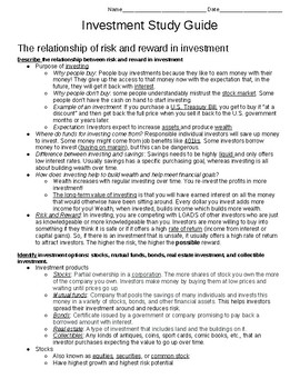 Preview of Investment Study Guide