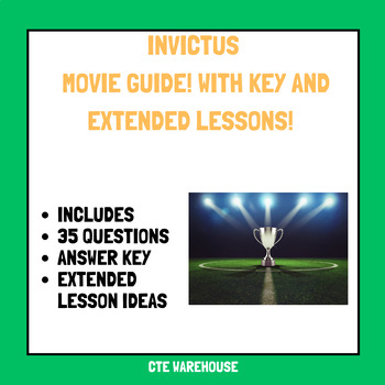 Preview of Invictus Movie Guide (High School/Middle School Adaptable)-with answer key!