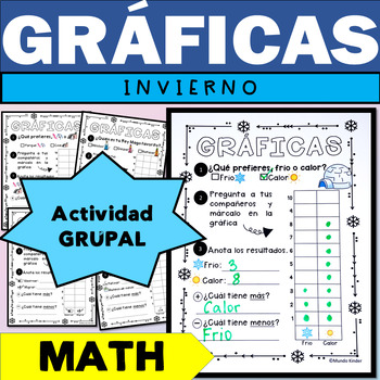 Preview of Invierno y Reyes Magos: Gráficas - Math  | Spanish Winter Graphs  | Kinder