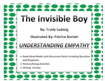 Preview of Invisible Boy Read Aloud with Q and A, Opinion Writing, and Main Idea Activities