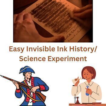 Preview of Chemistry  President's day Invisible Ink Washington History or Science activity