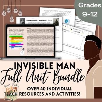 Preview of Invisible Man Activity, Lesson, Assessment, and Close Reading  Bundle