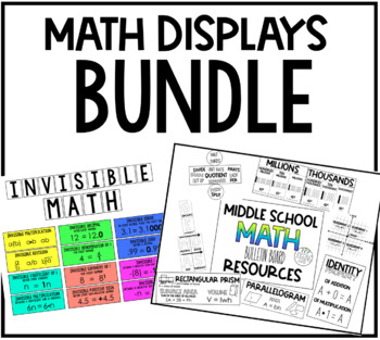 Preview of Invisible Math & Math Resources Bulletin Board BUNDLE!