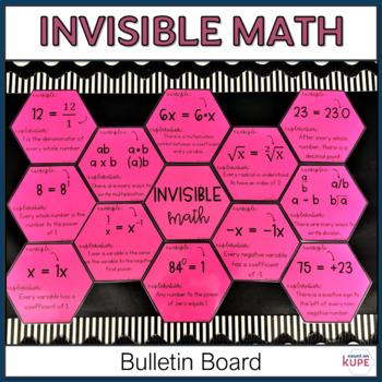 Preview of Invisible Math Reference Bulletin Board