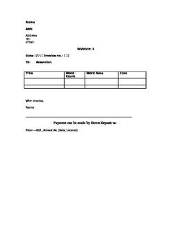 Preview of Invoice Template