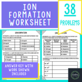 Ion Formation Worksheet - Key Included