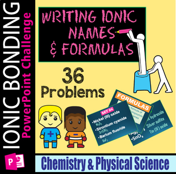 Preview of Ionic Bonding Naming & Formulas Challenge ~POWERPOINT GAME~ 36 Problems