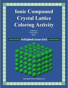 Preview of Ionic Compound Crystal Lattice Coloring and Analysis Worksheet