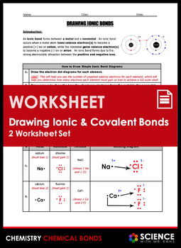 Preview of Ionic & Covalent Bond Lewis or Electron Dot Diagrams Part 1  FREE