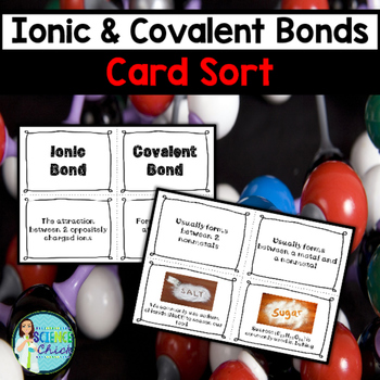 Preview of Ionic & Covalent Bonds Card Sort