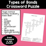 Ionic, Covalent, Metallic, and Intermolecular Bonding Crossword