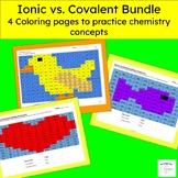 Ionic vs Covalent compounds coloring worksheet bundle -  S