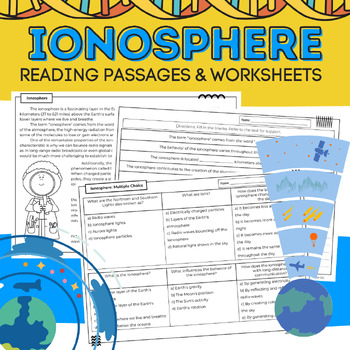 Preview of Ionosphere Activities Packet: Science Passage, Worksheets, and Experiments