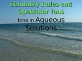 Ions in Aqueous Solutions, Solubility Rules, Spectator Ion