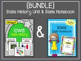 Iowa {BUNDLE} State History Unit and State Notebook Set. U