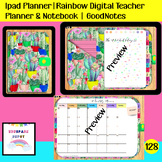 Ipad Planner|Rainbow Digital Teacher Planner & Notebook