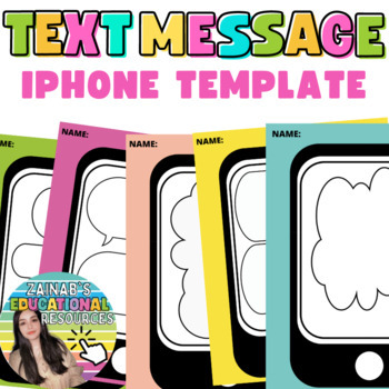 Preview of Cell Phone Iphone Text Message Speech Bubbles Templates For Projects And Crafts