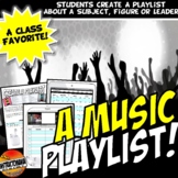 Music Playlist & Template: History or Reading Graphic Orga