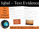 Iqbal Novel Unit - Text Evidence