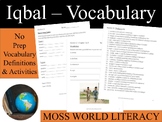 Iqbal Novel Unit - Vocabulary & Activities