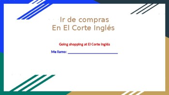 Preview of Ir de compras en el Corte Inglés  (Practice Spanish numbers while shopping)