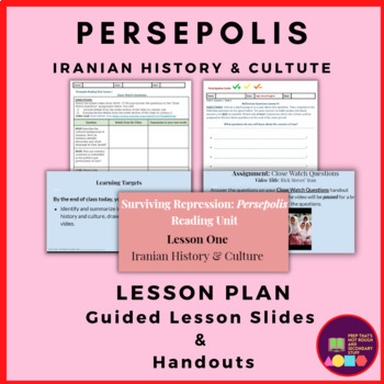 Preview of Iranian Culture Lesson Plan- Set Up for Persepolis (Slides & Handouts)